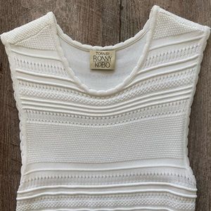 TORN by RONNY KOBO white bodycon dress